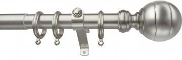 28mm Brushed Steel Curtain Pole