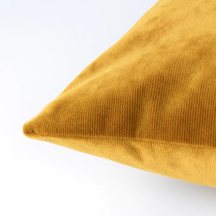 Camden Micro-Cord Corduroy Mustard Feather Filled Cushion