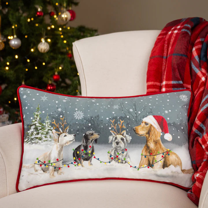Christmas Dog Cushion Multicolour