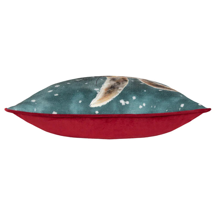 Christmas Hare Cushion Cover Multicolour