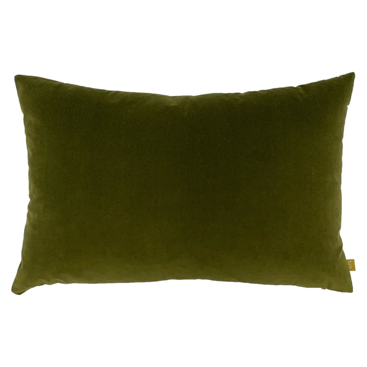 Contra Velvet  Feather Cushion Olive