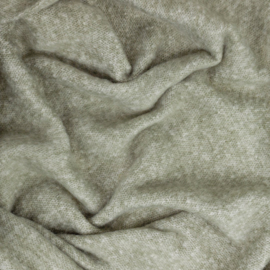 Cozy Woven Tasselled Green Throw-140x180
