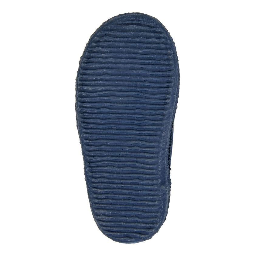 Children's Navy and Pink Cat Bootee Slippers