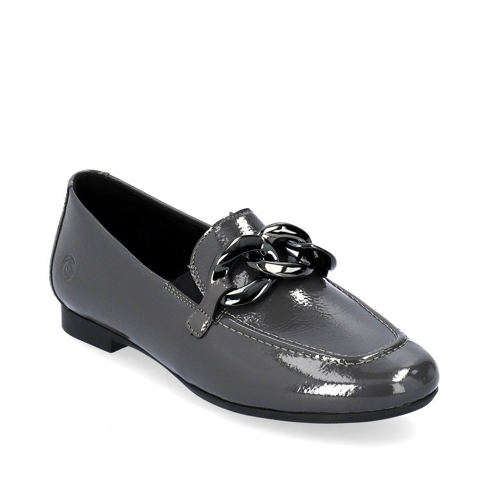 Remonte Grey Leather Loafers