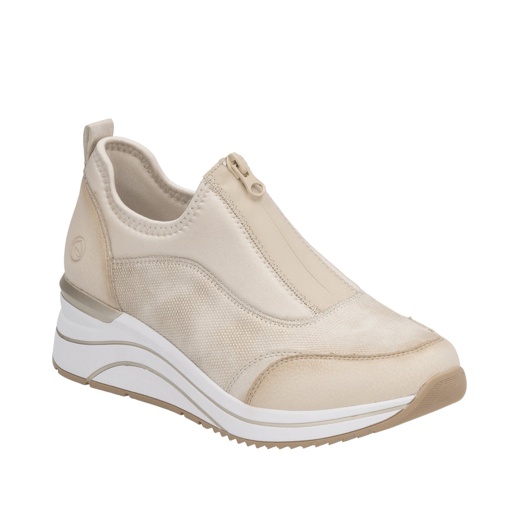 Remonte Beige and Gold Ladies Sneakers