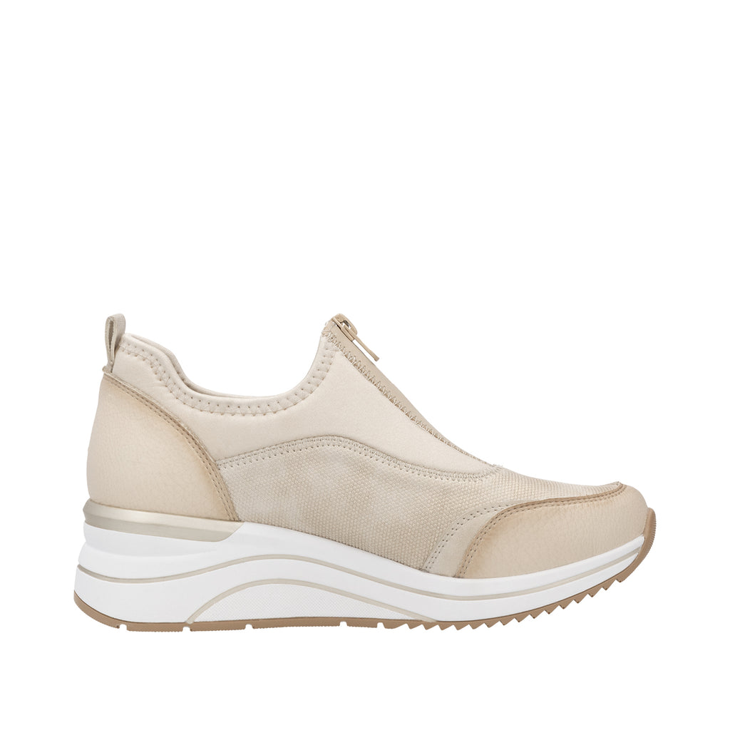 Remonte Beige and Gold Ladies Sneakers