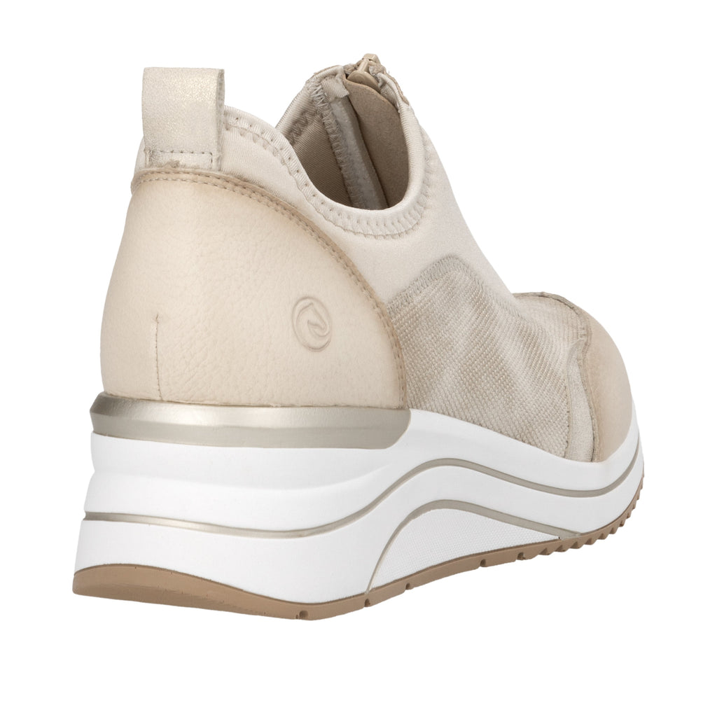 Remonte Beige and Gold Ladies Sneakers