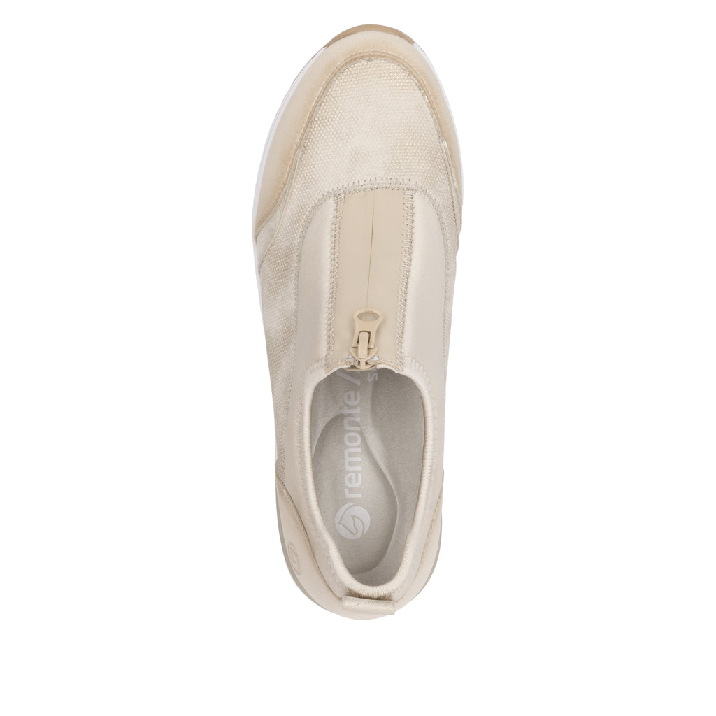 Remonte Beige and Gold Ladies Sneakers