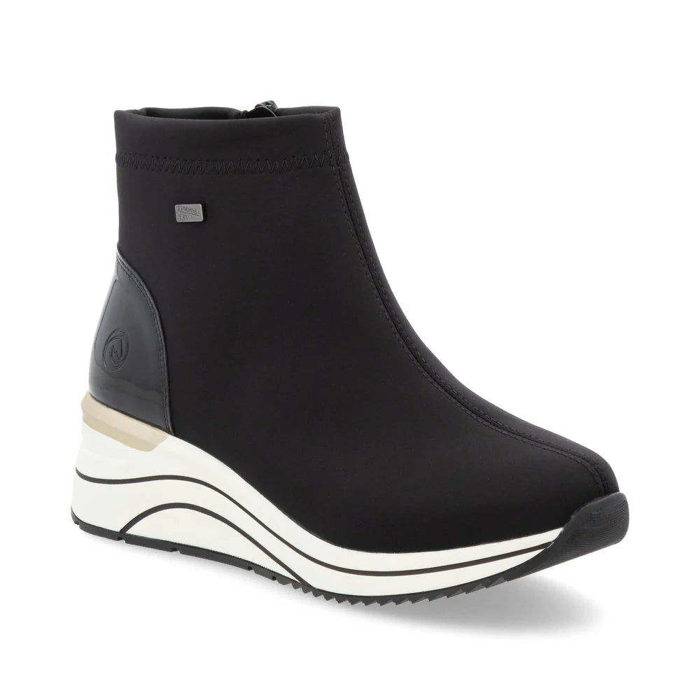 Remonte Ladies Black Stretch Waterproof Boots