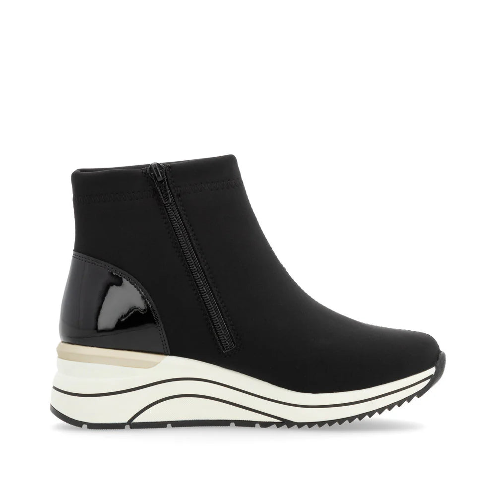 Remonte Ladies Black Stretch Waterproof Boots