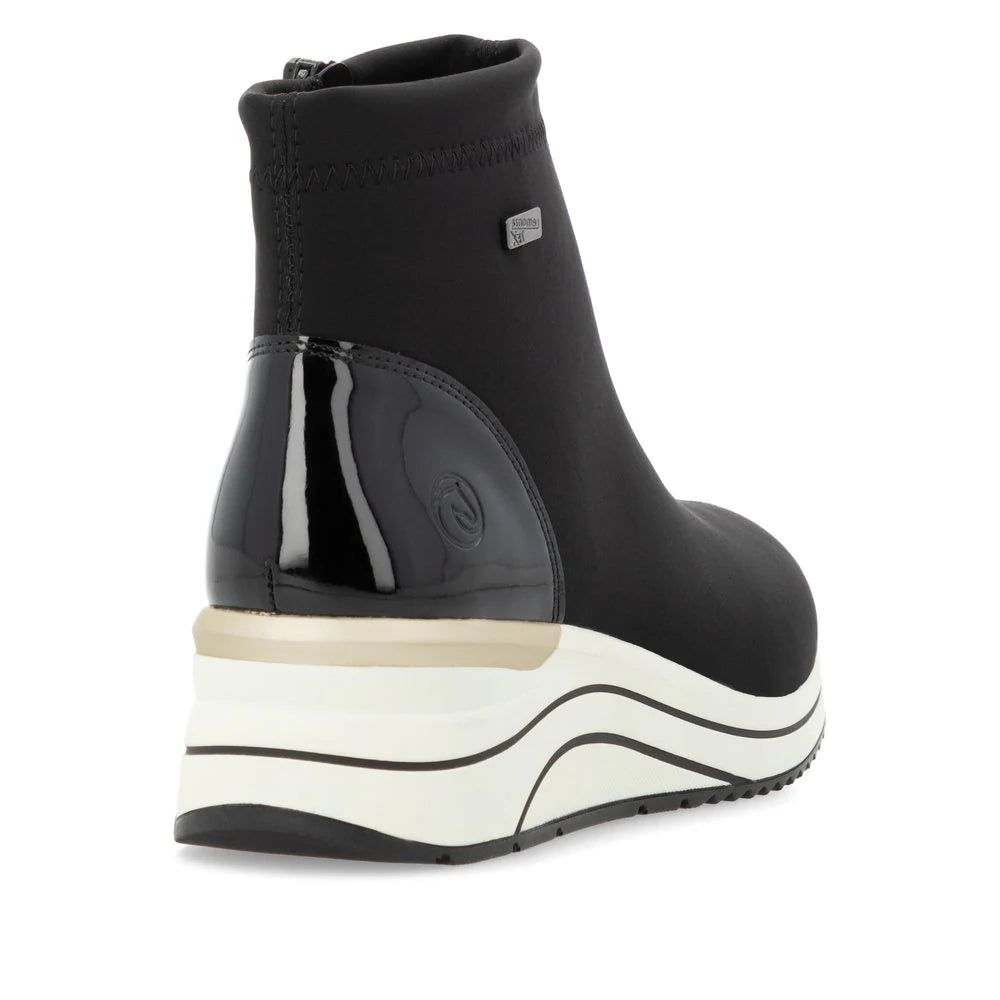Remonte Ladies Black Stretch Waterproof Boots