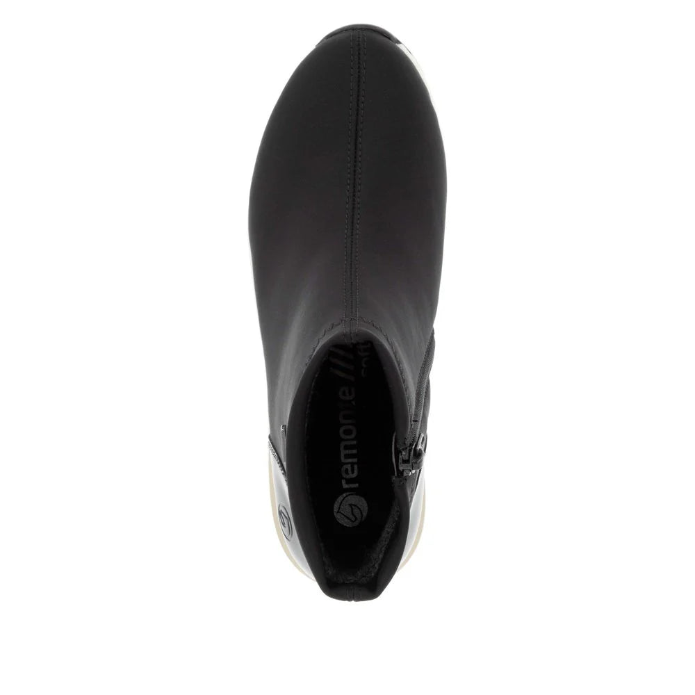 Remonte Ladies Black Stretch Waterproof Boots
