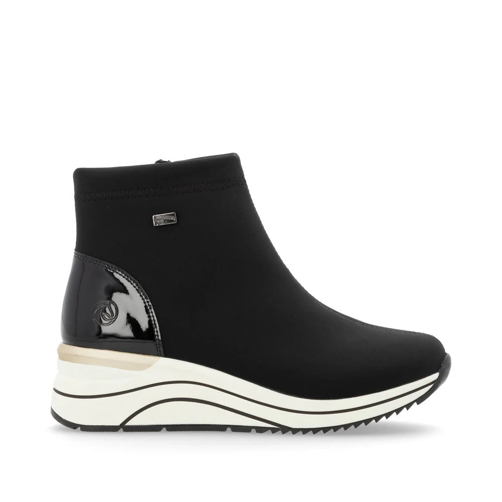 Remonte Ladies Black Stretch Waterproof Boots