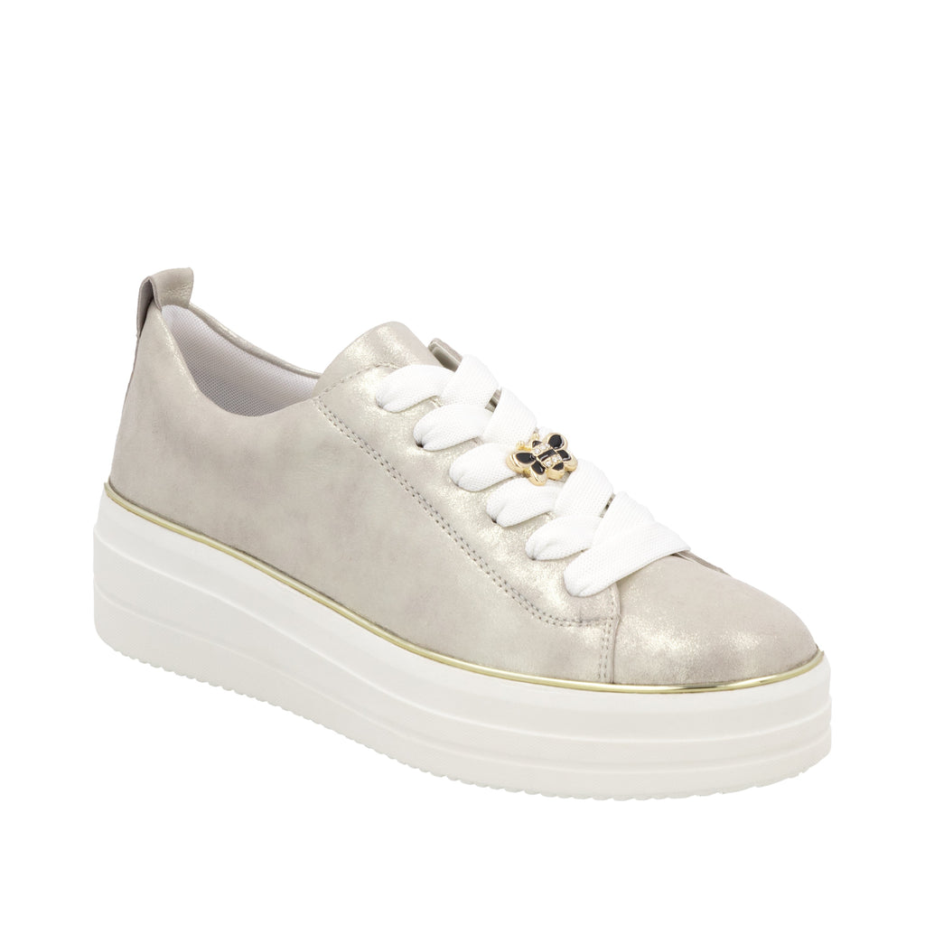 Remonte Gold Leather Ladies Sneakers