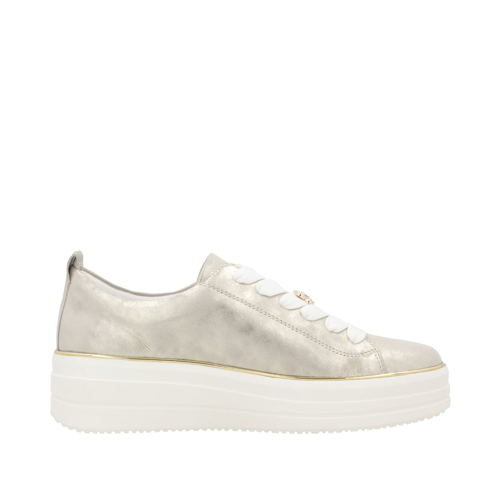 Remonte Gold Leather Ladies Sneakers