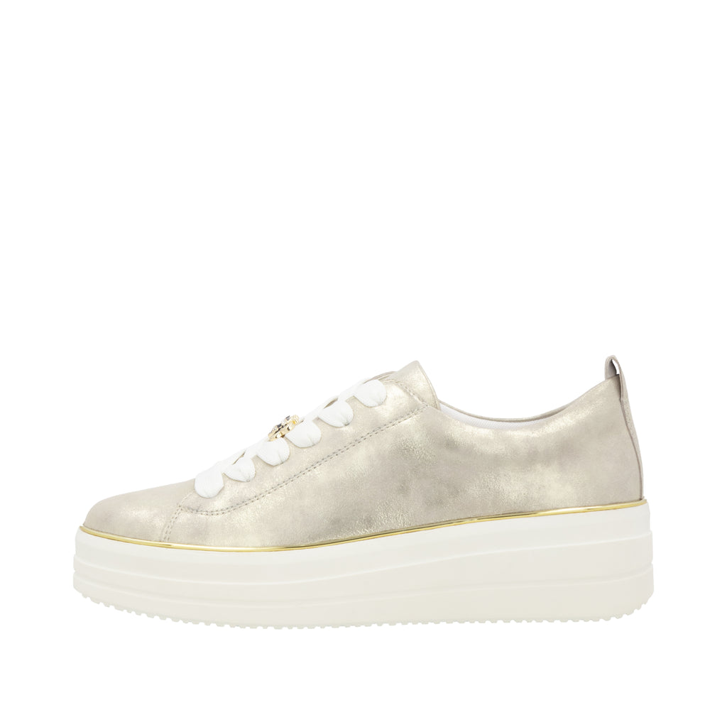 Remonte Gold Leather Ladies Sneakers