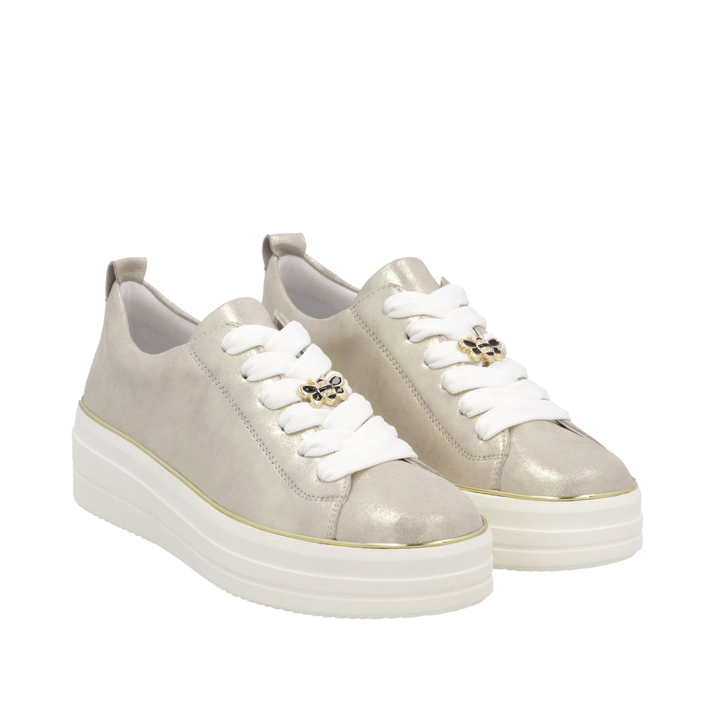 Remonte Gold Leather Ladies Sneakers