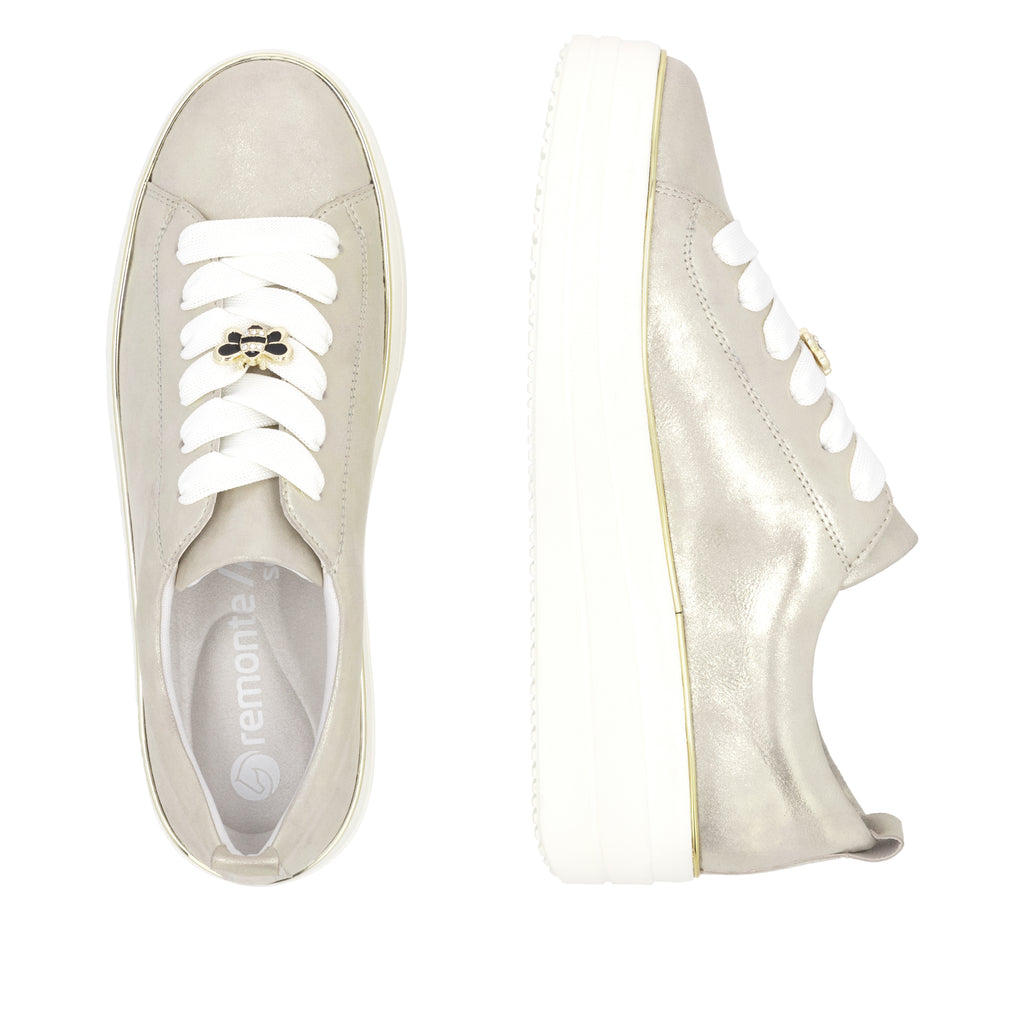 Remonte Gold Leather Ladies Sneakers