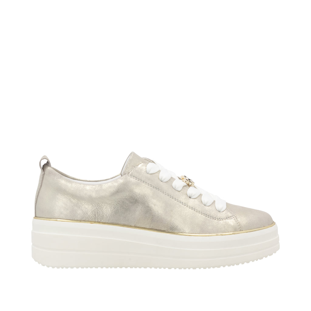 Remonte Gold Leather Ladies Sneakers