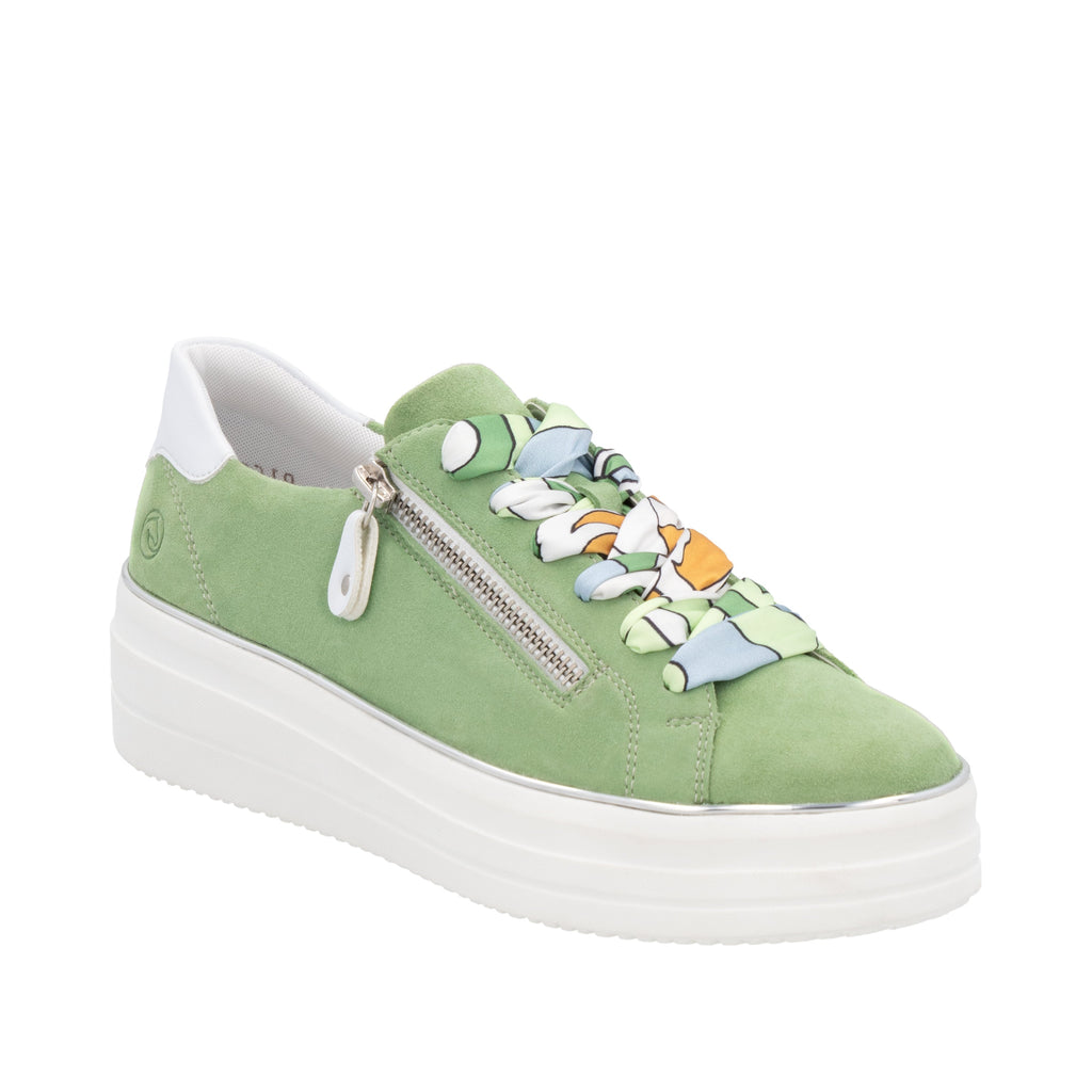 Remonte Green Suede Ladies Sneakers