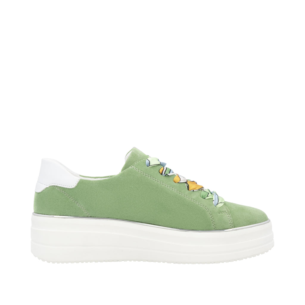 Remonte Green Suede Ladies Sneakers