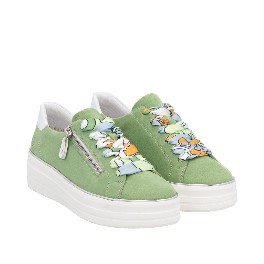 Remonte Green Suede Ladies Sneakers