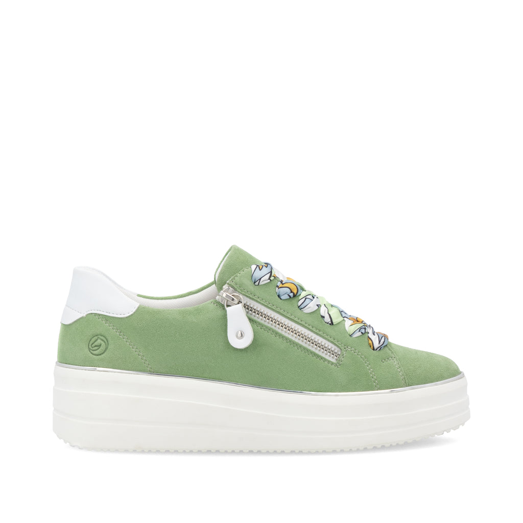 Remonte Green Suede Ladies Sneakers