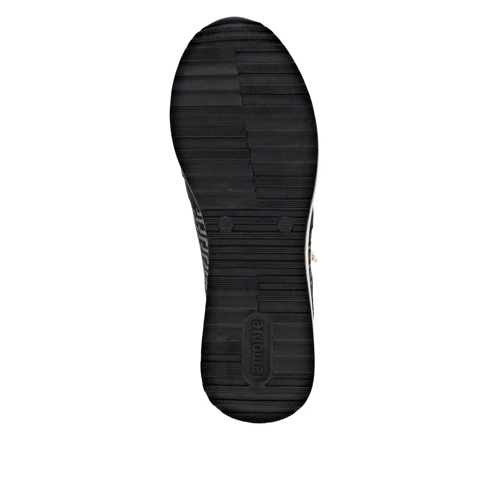 Remonte Ladies Green and Gold Sneakers