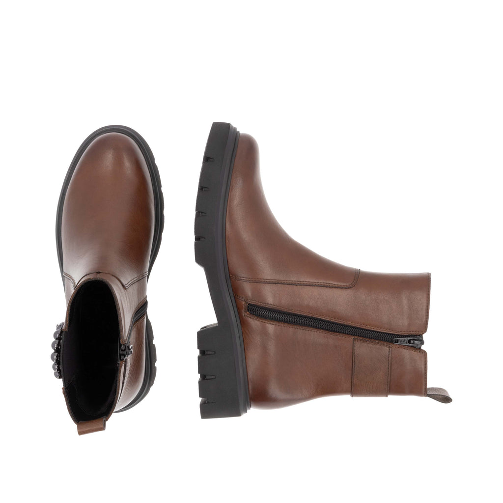 Remonte Brown Combination Ladies Leather Boots