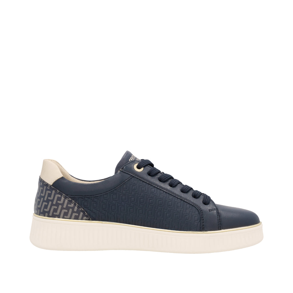 Remonte Navy Leather Ladies Sneakers