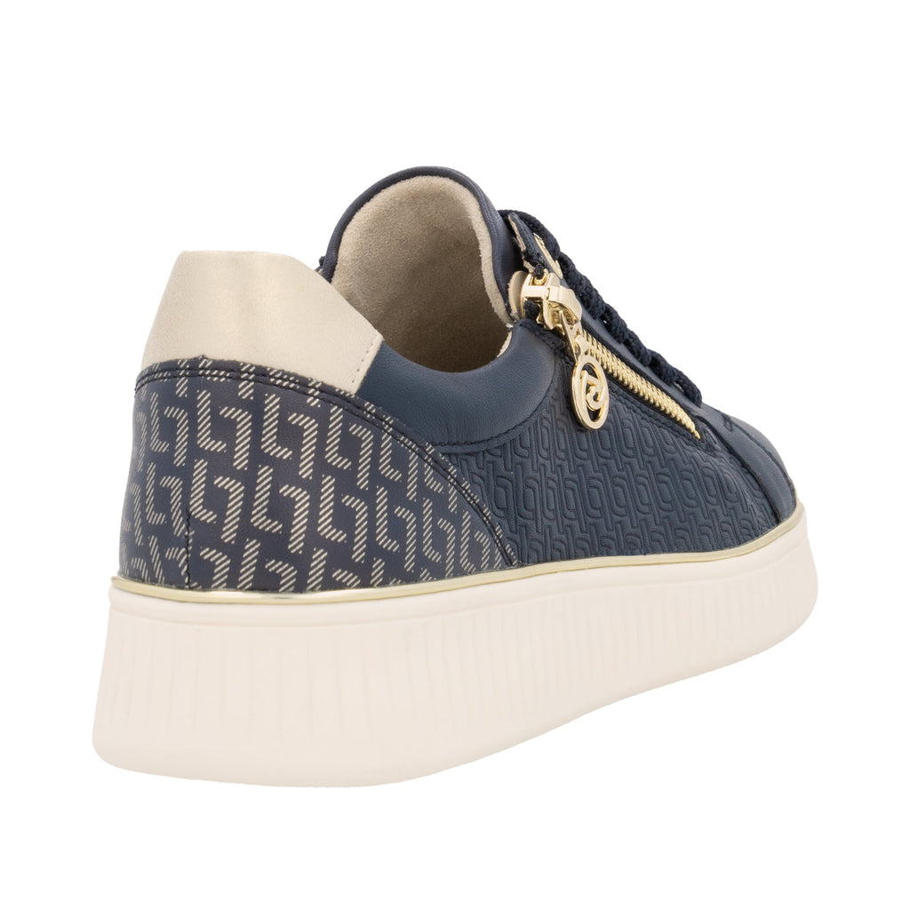 Remonte Navy Leather Ladies Sneakers