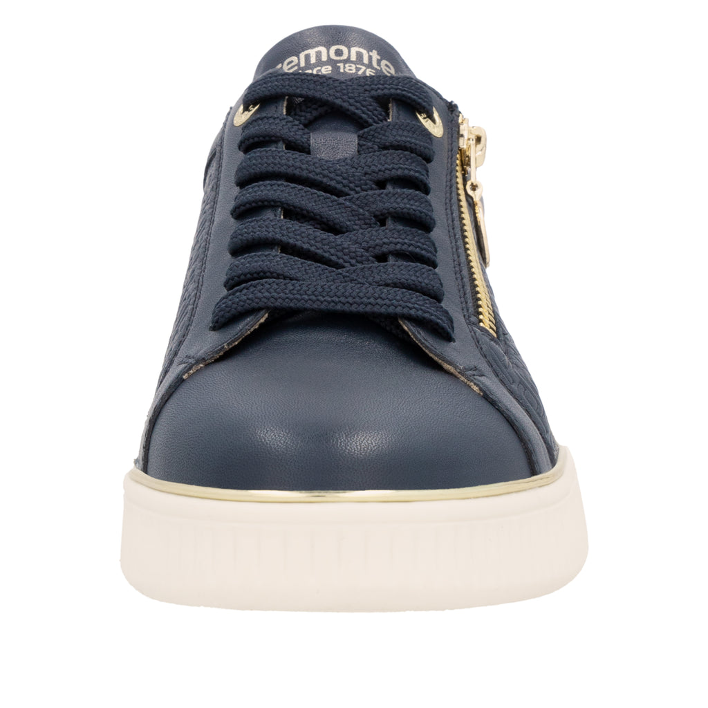 Remonte Navy Leather Ladies Sneakers