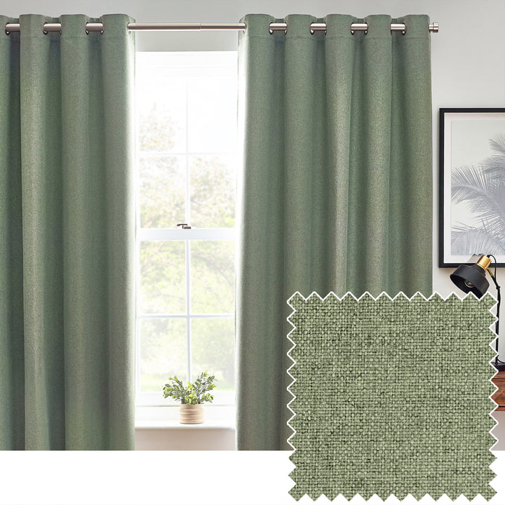 Dawn 100% Blackout Curtains Eucalyptus