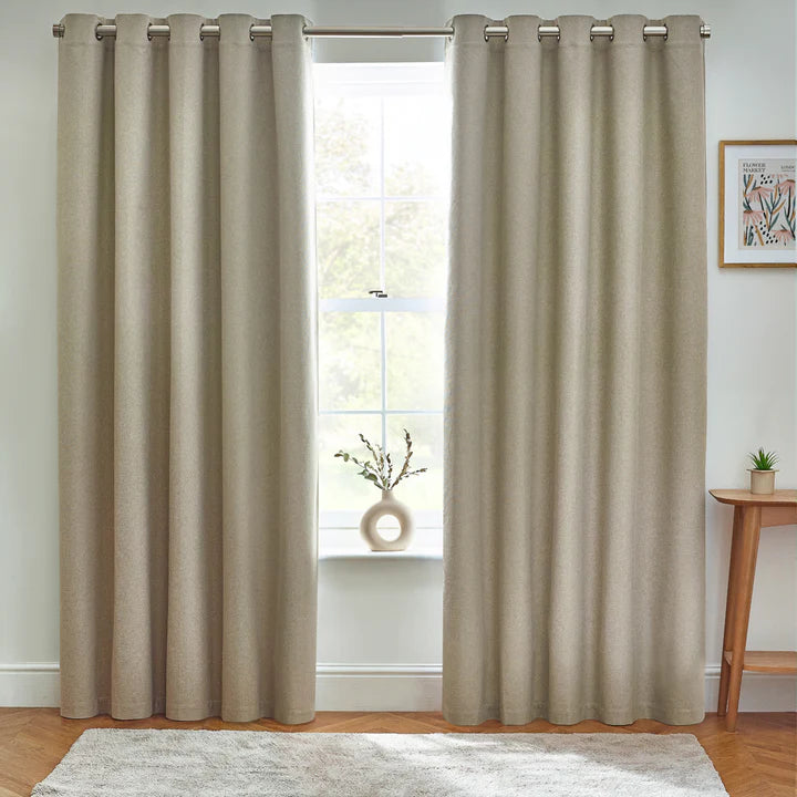 Dawn 100% Blackout Curtains Natural