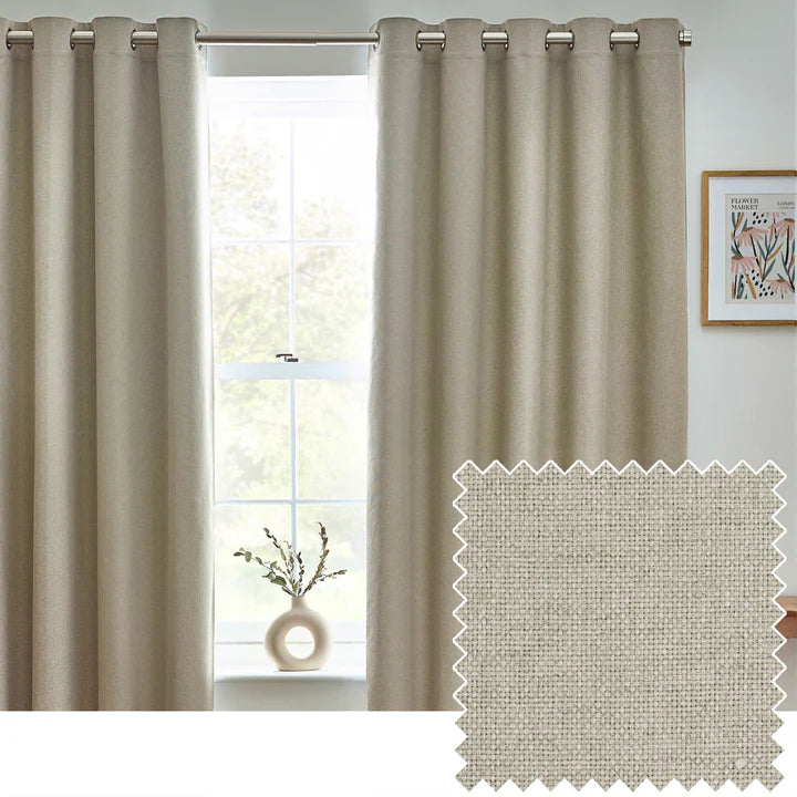 Dawn 100% Blackout Curtains Natural