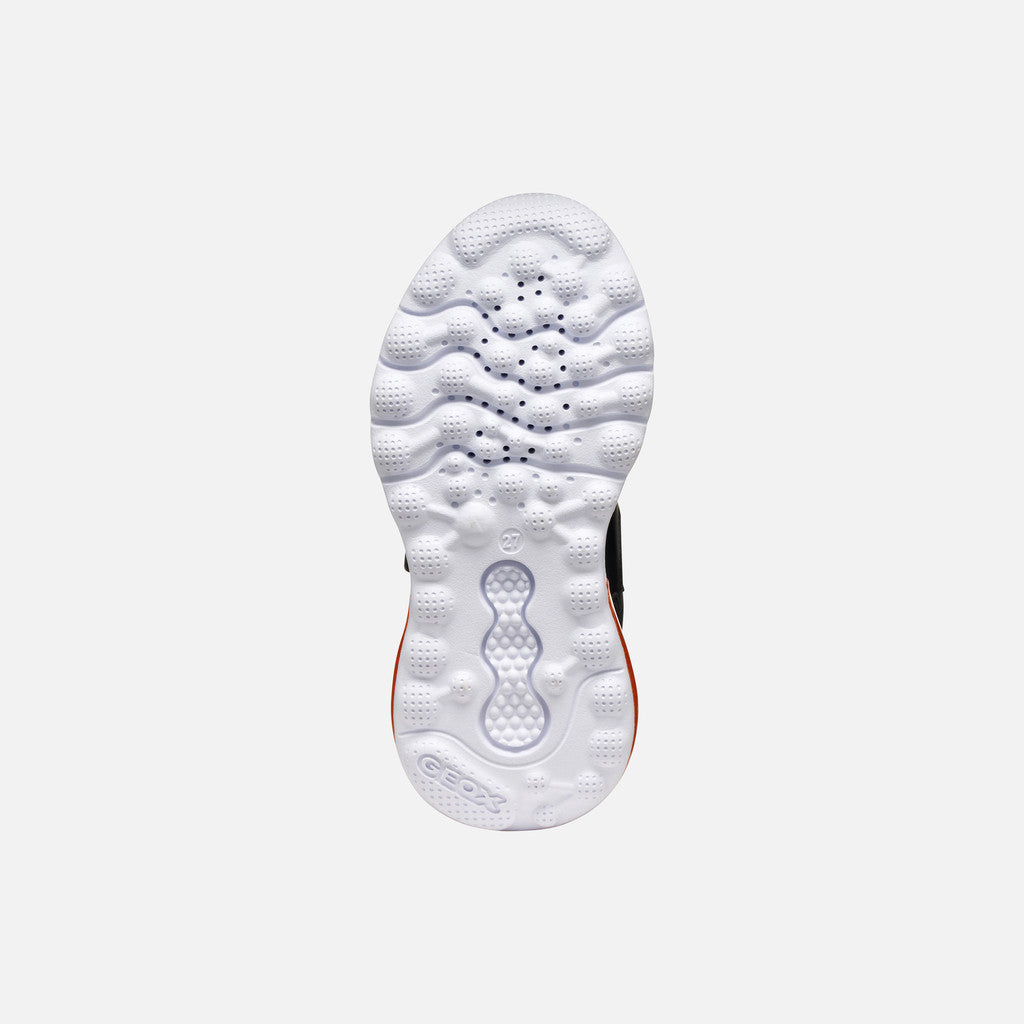 Geox Black and Orange Light Up Sneakers