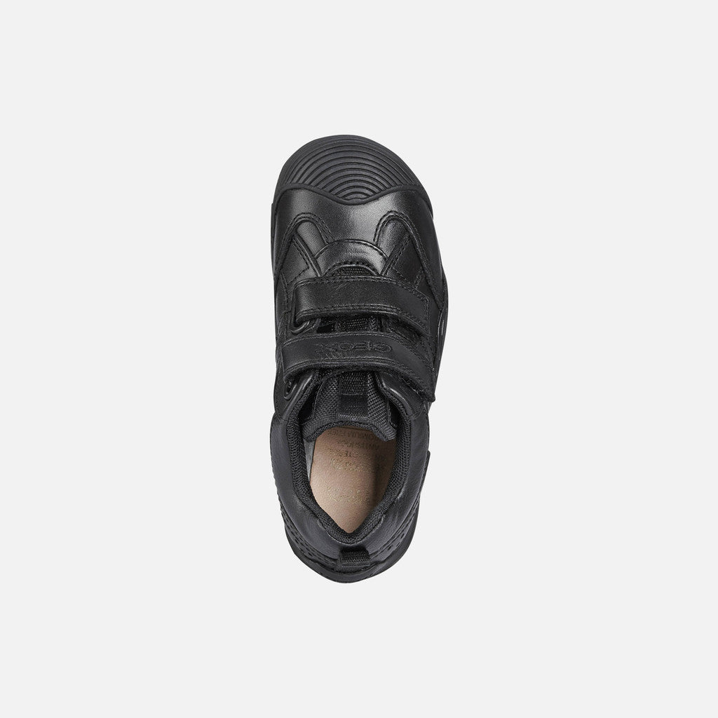 Geox Boys Black Leather School Shoes