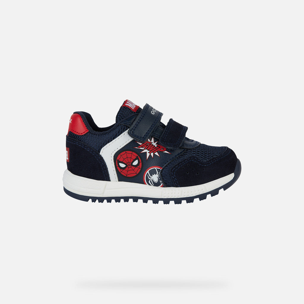 Geox Navy and Red Spiderman Trainers