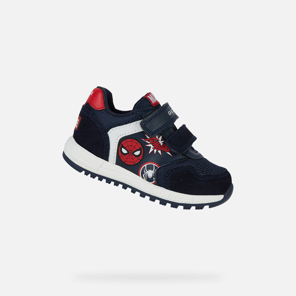 Geox Navy and Red Spiderman Trainers