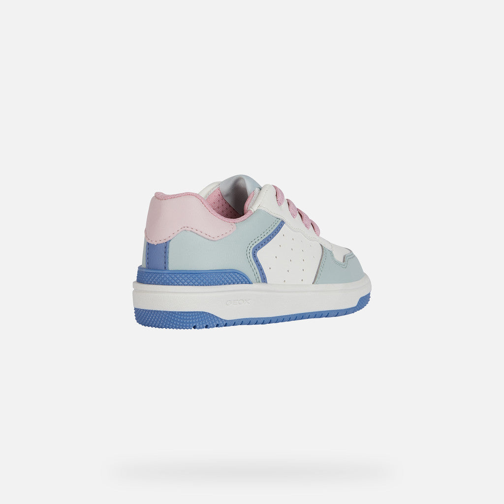 Geox White, Pink, Green and Blue Sneakers