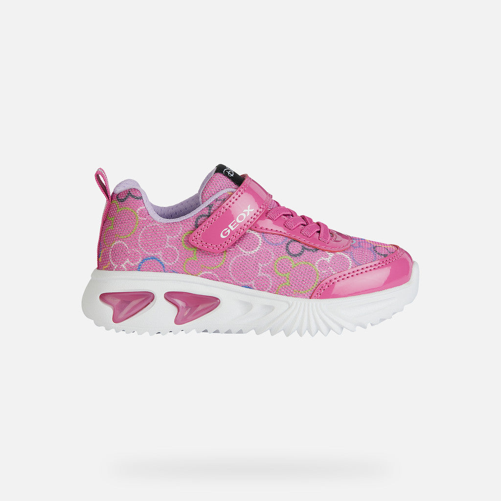 Geox Fuchsia and Multi-Colour Disney Light-up Sneakers
