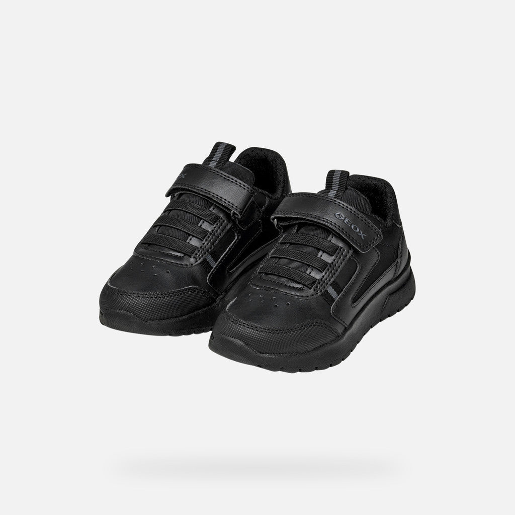 Geox Boys Black School Shoes