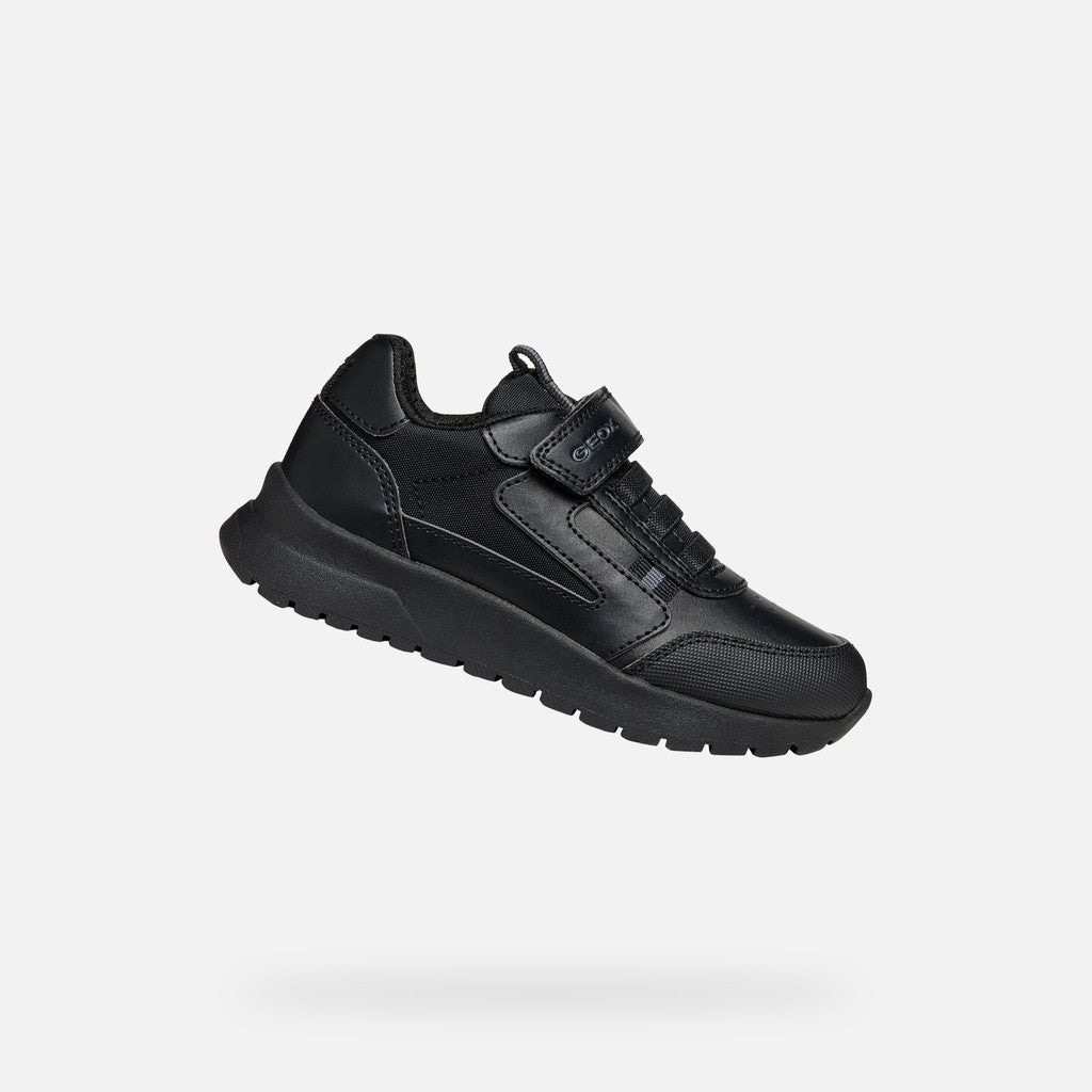 Geox Boys Black School Shoes