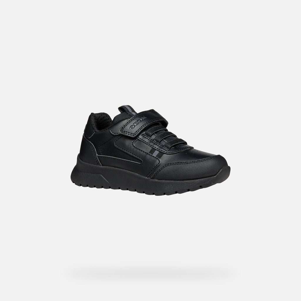 Geox Boys Black School Shoes