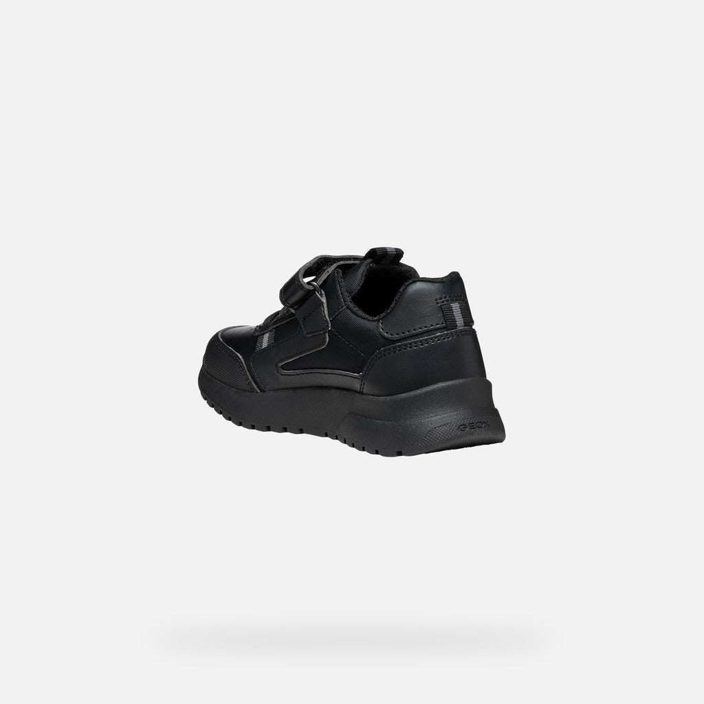 Geox Boys Black School Shoes