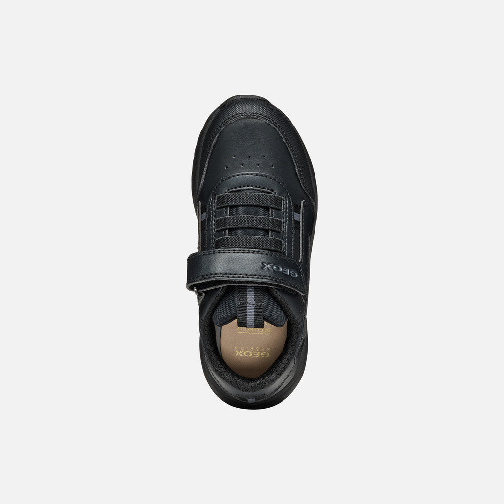 Geox Boys Black School Shoes
