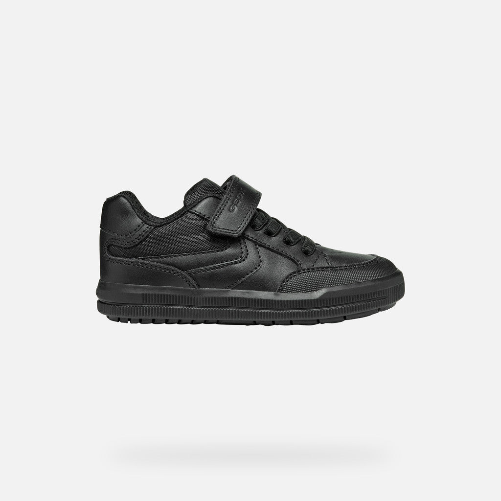 Geox Black Leather Sneakers