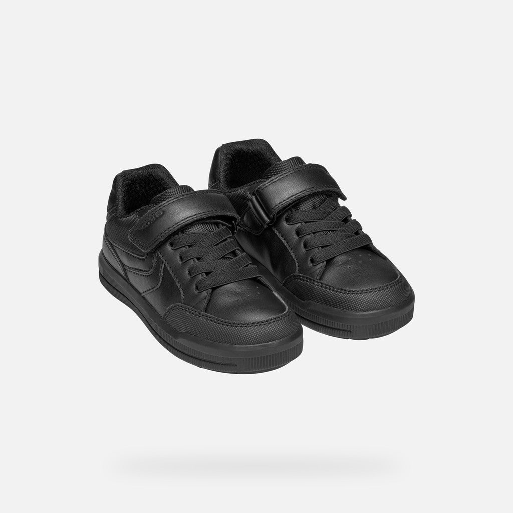 Geox Black Leather Sneakers