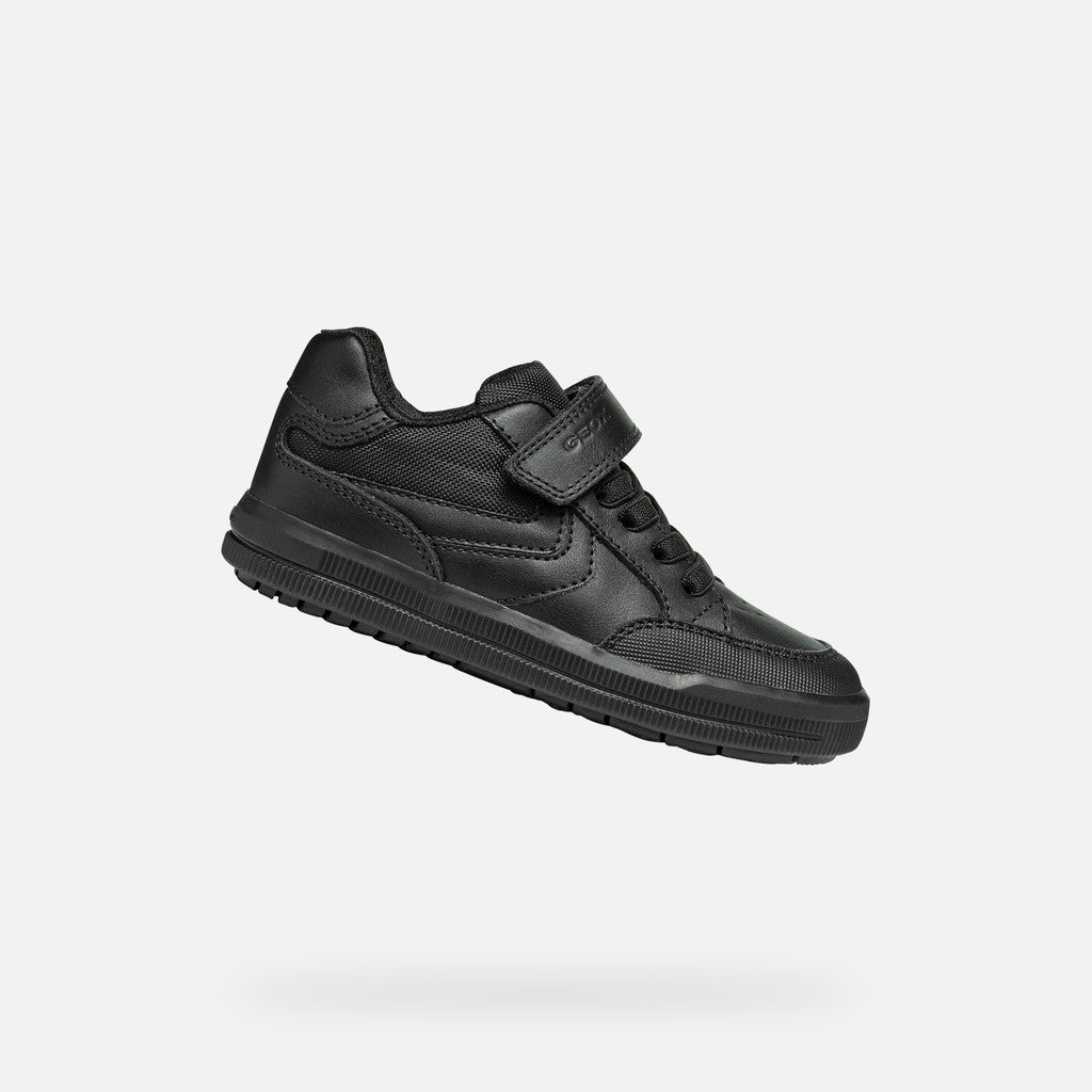 Geox Black Leather Sneakers