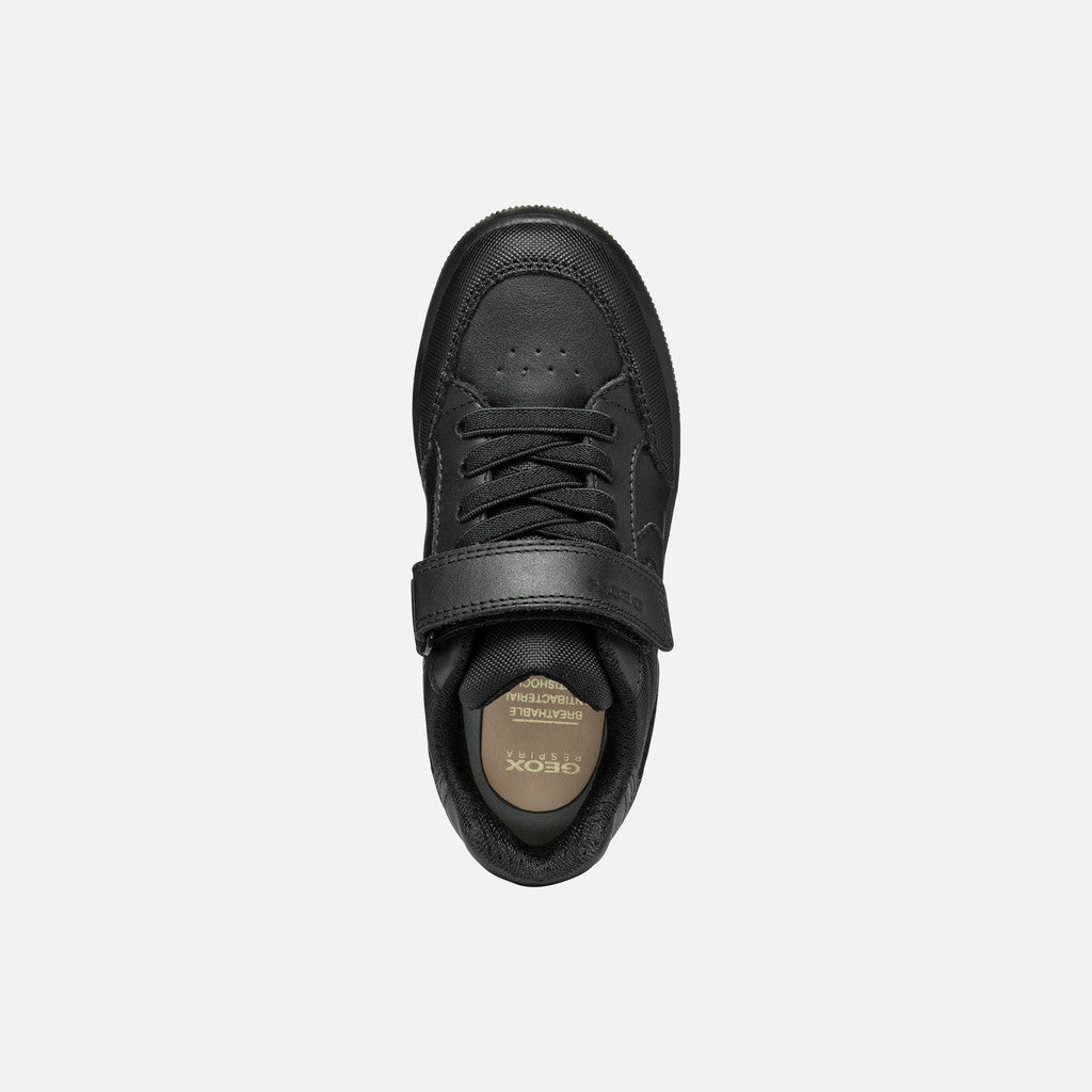 Geox Black Leather Sneakers